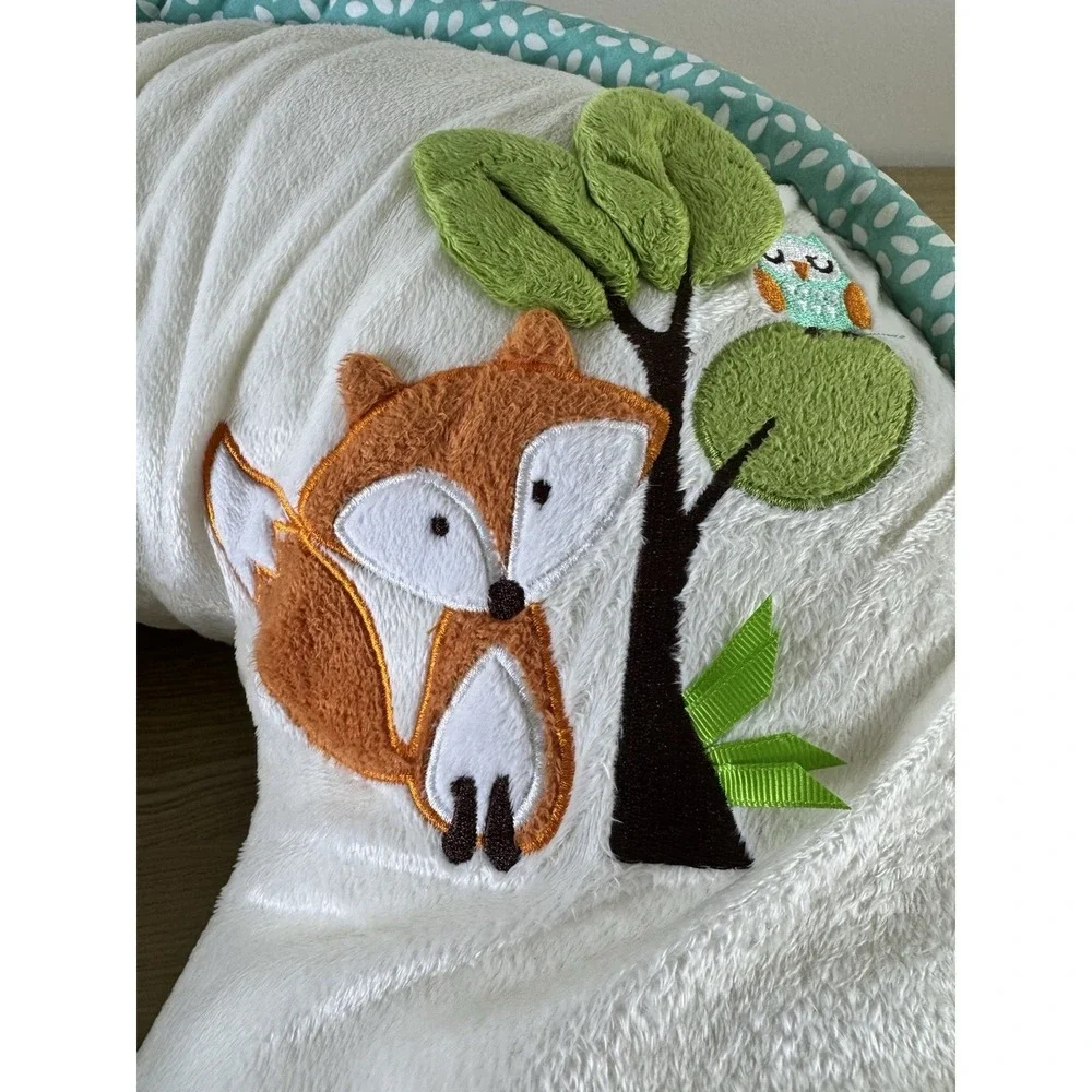 Boppy Heirloom Feeding & Infant Support Pillow Woodland Fox & Owl Gray White
